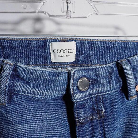 CLOSED ITALY Mens Unity Slim Jeans Blue Denim Distressed 32 Premium $280‎ Casual - Picture 12 of 14